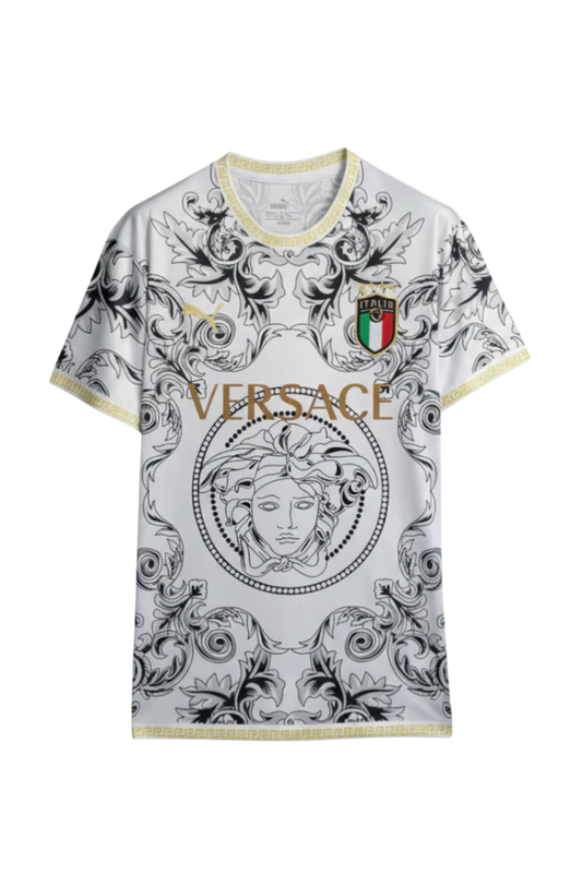 Italy "Versace" White Limited Jersey