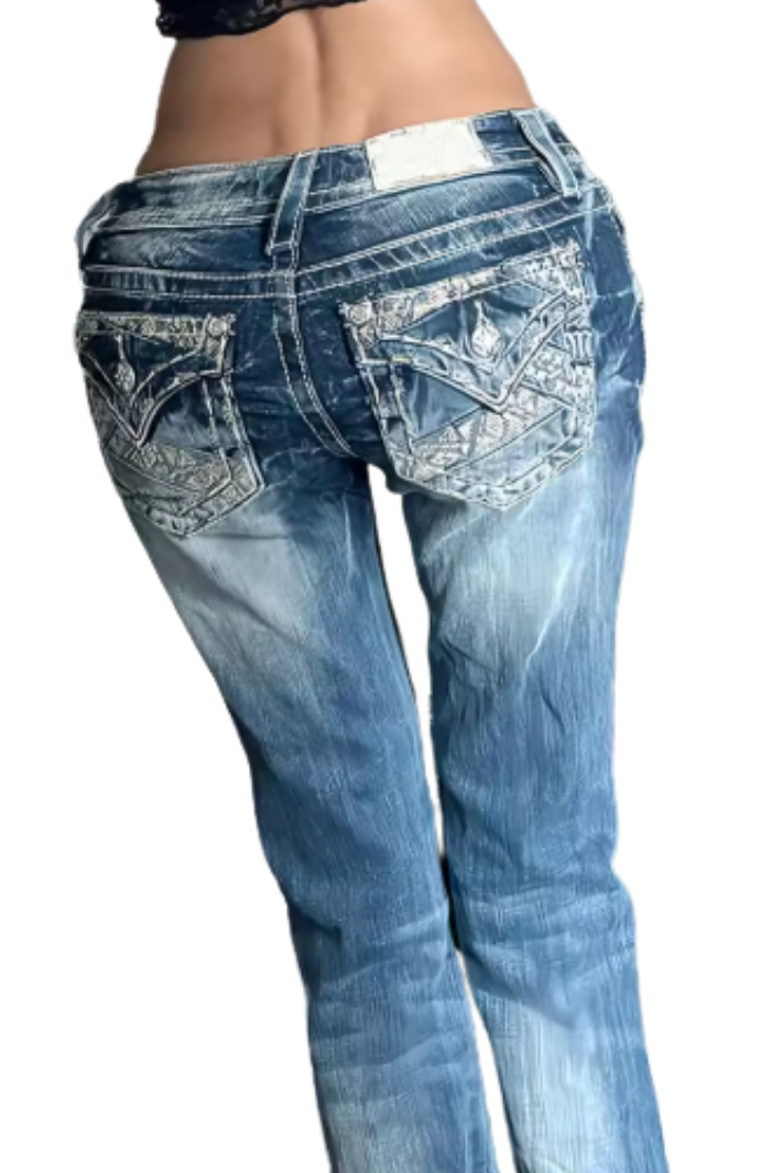 TR Bootcut Jeans White Stitch