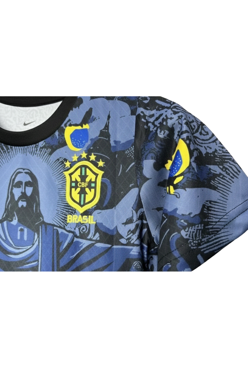 Brazil ”Jesus” Blue Limited Jersey Kids Size