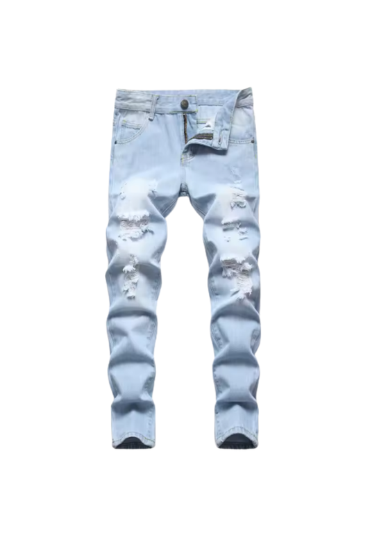 Slim Purple Jeans Washed Blue